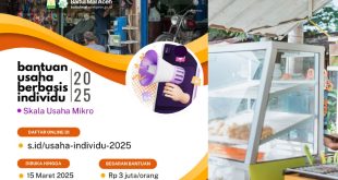 Daftar Bantuan Modal UMKM Rp3 Juta di Aceh Tutup 15 Maret!